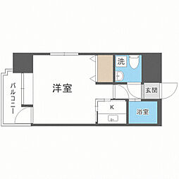 エステート・モア天神STUDIO 1Kの間取図画像