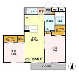 ILIOS 2LDKの間取図画像