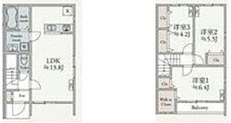 さくらハウス 3LDKの間取図画像