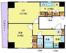 東京メトロ半蔵門線 水天宮前駅 徒歩3分の賃貸マンション 10階1LDKの間取り