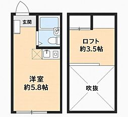myplan新桜台 ワンルームの間取図画像