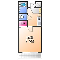 ミヤコ・ピア高松 1Kの間取図画像