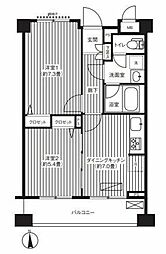 プリムヴェール西尾久メゾンC 2DKの間取図画像