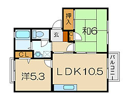 カーサ.y,m III 2LDKの間取図画像