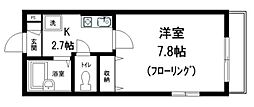 アゼリアハウス 1Kの間取図画像