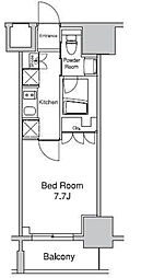 プラウドフラット浅草駒形 1Kの間取図画像