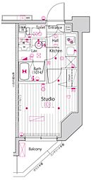 ガーラ・ステーション東神奈川 1Kの間取図画像