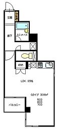 日河和ビルマイコート日野2 ワンルームの間取図画像