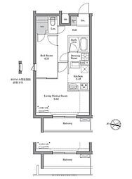BluRock大鳥居 3階1LDKの間取り
