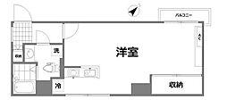 日興パレス文京プラザ 3階ワンルームの間取り