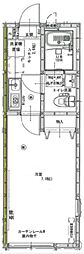 ブロンテ宮崎台 1Kの間取図画像