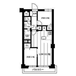秀和第3東陽町レジデンス 2LDKの間取図画像