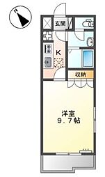 VENTVERT-ヤマモト 1Kの間取図画像