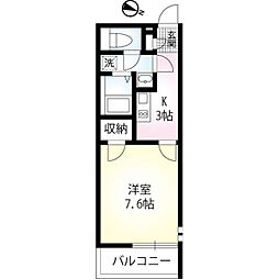 moanihills 1Kの間取図画像