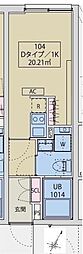 MAXIV CITY板橋区役所前 ワンルームの間取図画像