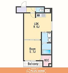 フジパレス新中通3番館 1LDKの間取図画像
