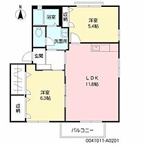 芙蓉・ロイヤルハイツ　Ａ棟 A0201 ｜ 福岡県京都郡苅田町京町１丁目10-3（賃貸アパート2LDK・2階・54.81㎡） その2