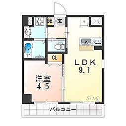 ａｒｔｉｃｌｅｓ 4階1LDKの間取り