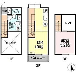 メゾンクレール2 1DKの間取図画像