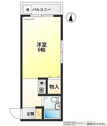 倉林マンション上祖師谷 ワンルームの間取図画像