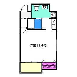 プライムス堺駅前フェニックス通り ワンルームの間取図画像