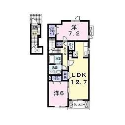 グランフォレストA 2LDKの間取図画像