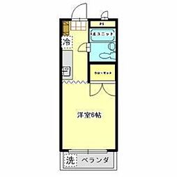 サンアベニュー久米川 1Kの間取図画像