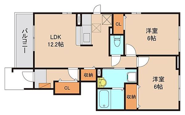 フラット・レジデンス 104｜茨城県守谷市本町(賃貸アパート2LDK・1階・55.37㎡)の写真 その2