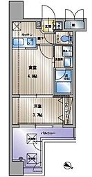 アクタス天神セントラルタワー 2Kの間取図画像