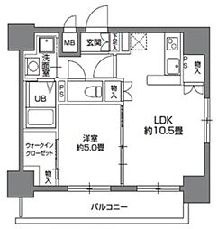 カスタリア三ノ輪 1LDKの間取図画像