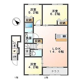 EXCEL・I弐番館 3LDKの間取図画像