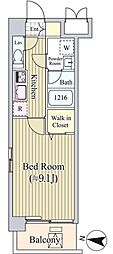 ALIVIO西麻布 1Kの間取図画像