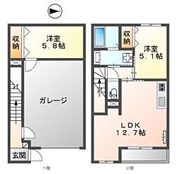 シルフィード本厚木 2LDKの間取図画像