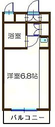 ドミール玉川学園 ワンルームの間取図画像