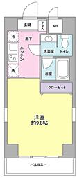 池之端加茂ビル 6階1Kの間取り