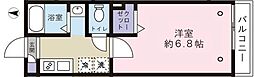 プランドール 1Kの間取図画像