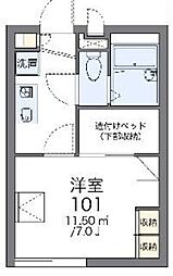 レオパレスメルベーユNS 1Kの間取図画像