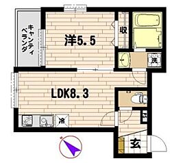 settleSHONAN 1LDKの間取図画像