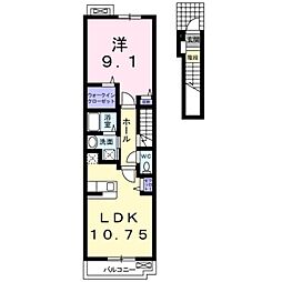 シーサイドナカノ 1LDKの間取図画像