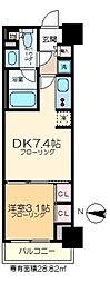 パークアクシス木場キャナルウエスト 1DKの間取図画像