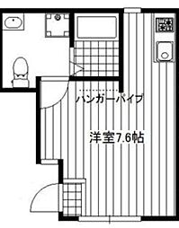 N-SQUAREA棟 ワンルームの間取図画像