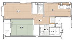 アメニティ芦田第2マンション 2DKの間取図画像