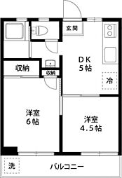 メゾン秀和 3階2DKの間取り