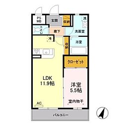 セリージャデトーア 1LDKの間取図画像