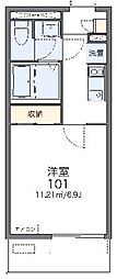 レオネクスト藤仁並木 1Kの間取図画像