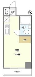 アルモニコンフォール ワンルームの間取図画像