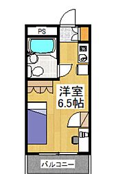 アクシイズ唐木田 ワンルームの間取図画像