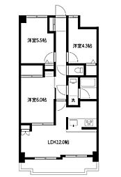メゾンドセリエ 3LDKの間取図画像