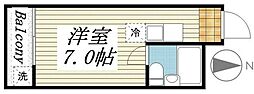 メゾン・ド・ヴェスタル ワンルームの間取図画像