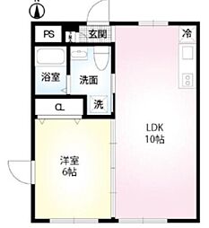 秀マンション 1LDKの間取図画像